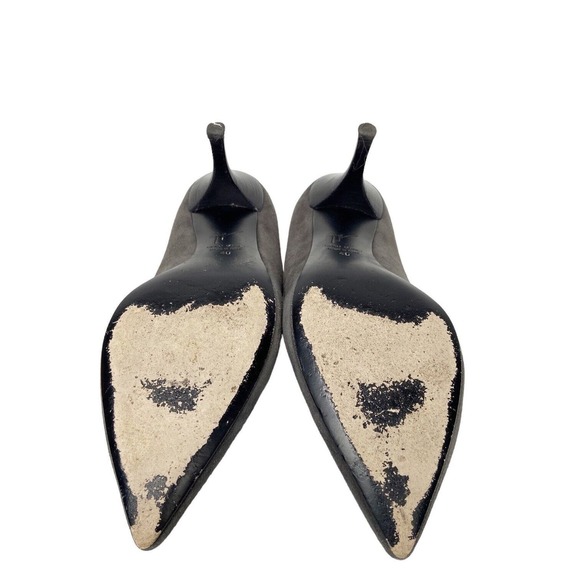 Giuseppe Zanotti High Heel Pump Gray Suede Pointed Toe Womens 40 IT / 10 US - Picture 11 of 14